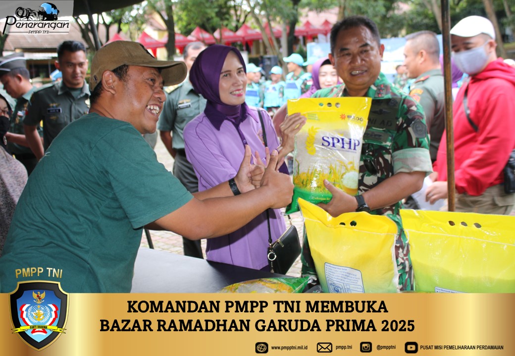 Komandan PMPP TNI Membuka Bazar Ramadlan Garuda Prima 2025