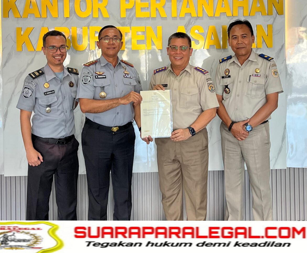 Kantor Wilayah Direktorat Jenderal Pemasyarakatan Sumatera Utara Kementerian Imigrasi dan Pemasyarakatan segera bangun Lapas Asahan, Kalapas Labuhan ruku terima sertifikat lahan dari kantor ATR/BPN Asahan
