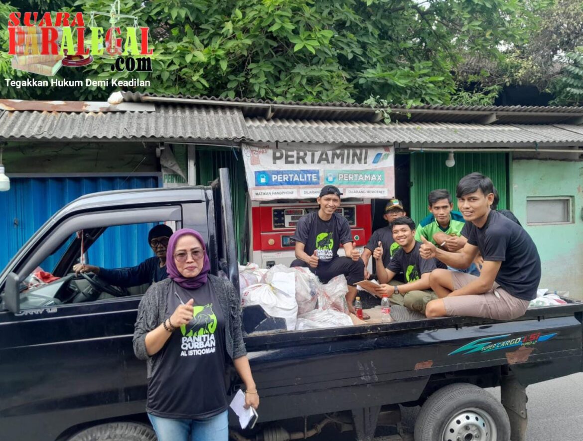 Sambut Hari Raya Idul Adha 1446 H/2025, Mesjid Jami Al-Istiqomah Lakukan Pemotongan Hewan Qurban di Dusun Rumambe 1 Desa Anggadita Karawang 