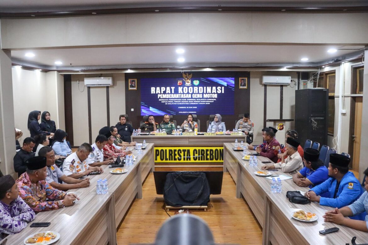Polresta Cirebon Gelar Rapat Koordinasi Pemberantasan Geng Motor: Sinergi Lintas Sektor Diperkuat.