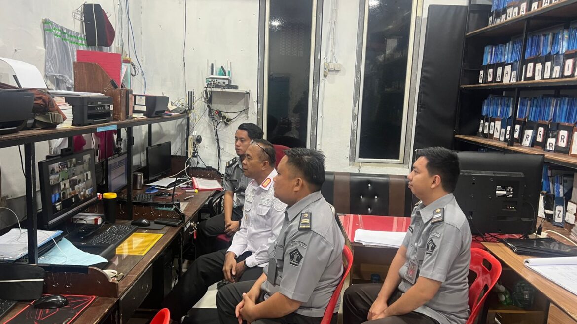 Lapas Labuhan Ruku Ikuti Zoom Pengendalian Overstaying Tahanan, Dukung Target Kinerja Ditjenpas Tahun 2025