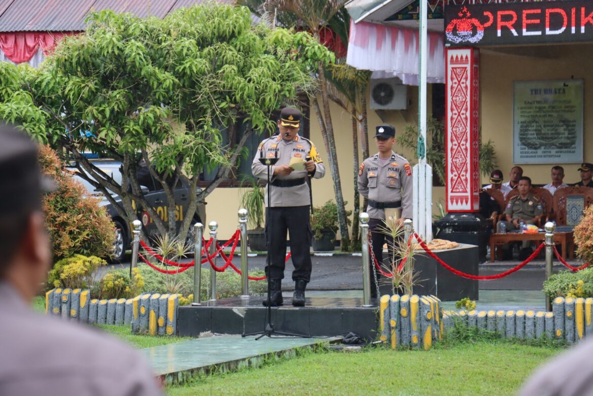 Polres Pasaman Barat Melaksanakan Apel Gelar Pasukan Operasi Patuh Singgalang 2025