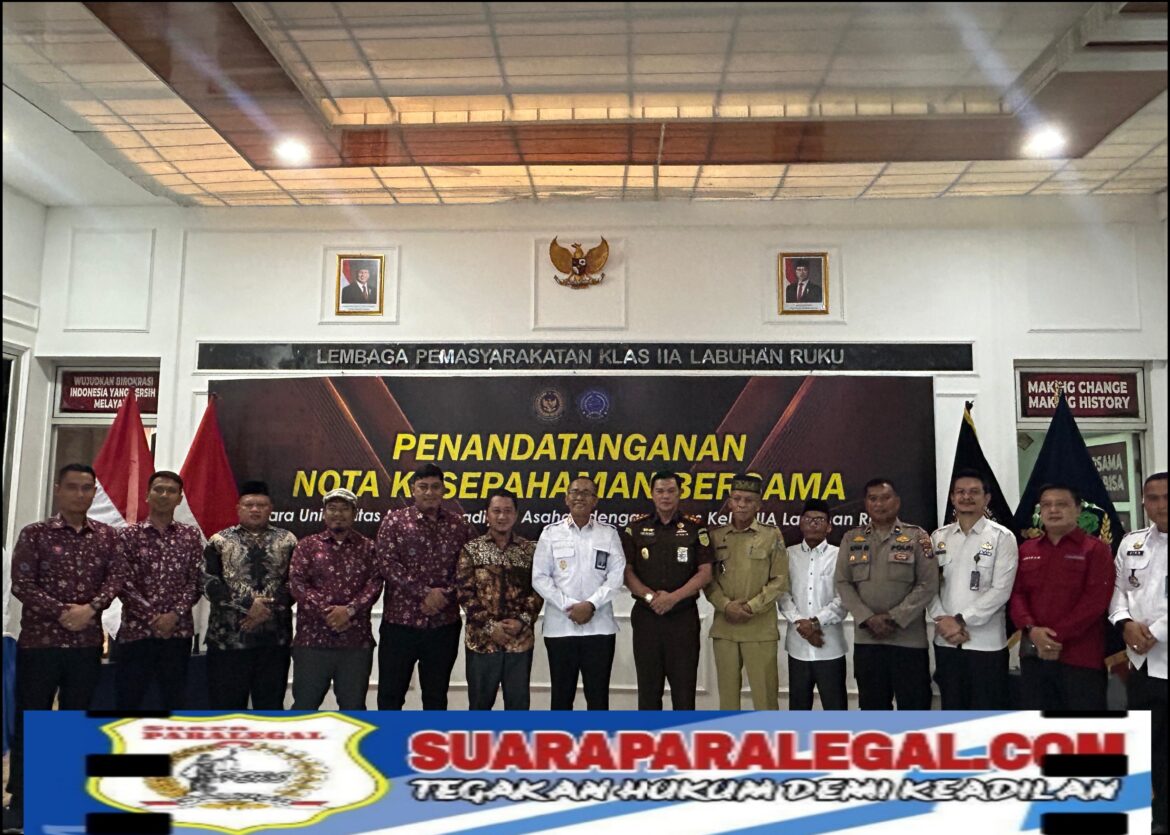 Lapas Labuhan Ruku Teken Kerjasama dengan Universitas Muhammadiyah Asahan untuk Tingkatkan Kualitas Pendidikan Warga Binaan