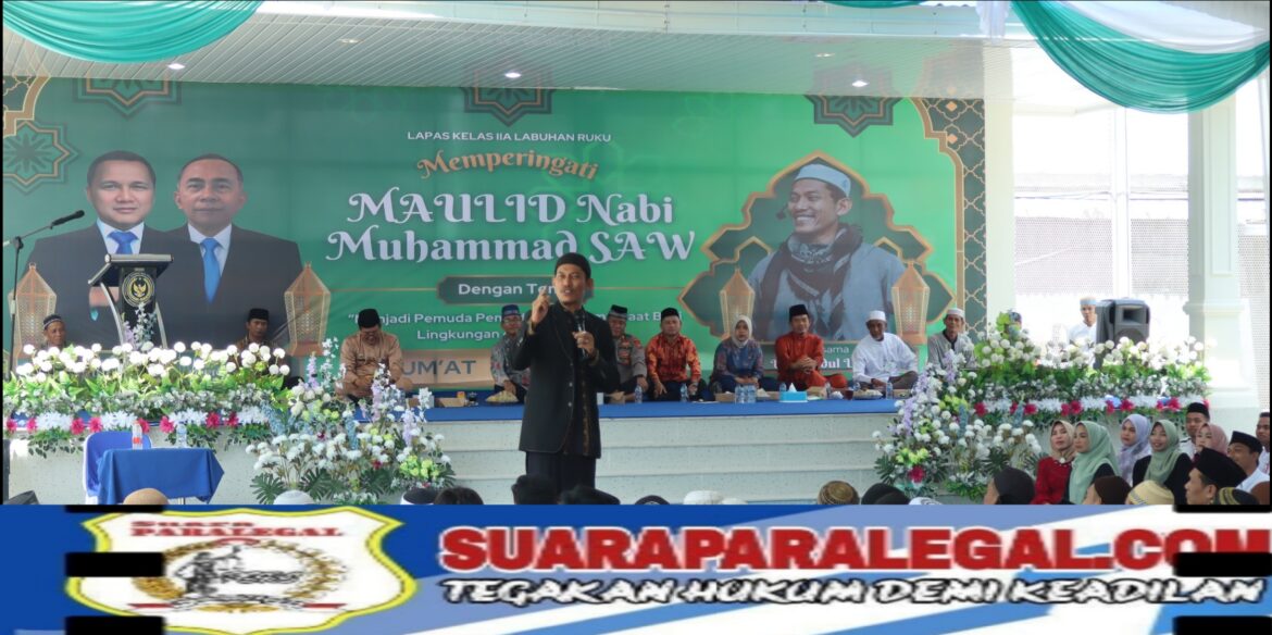 Peringati Maulid Nabi, Warga Binaan Lapas Labuhan Ruku Meriahkan dengan Hadro dan puisi islami