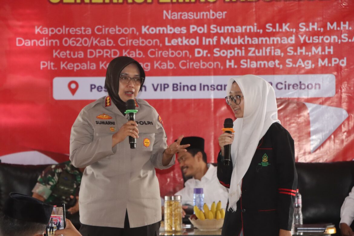 Kapolresta Cirebon Berikan Ceramah Kamtibmas dan Kesadaran Hukum di Pesantren Bina Insan Mulia.