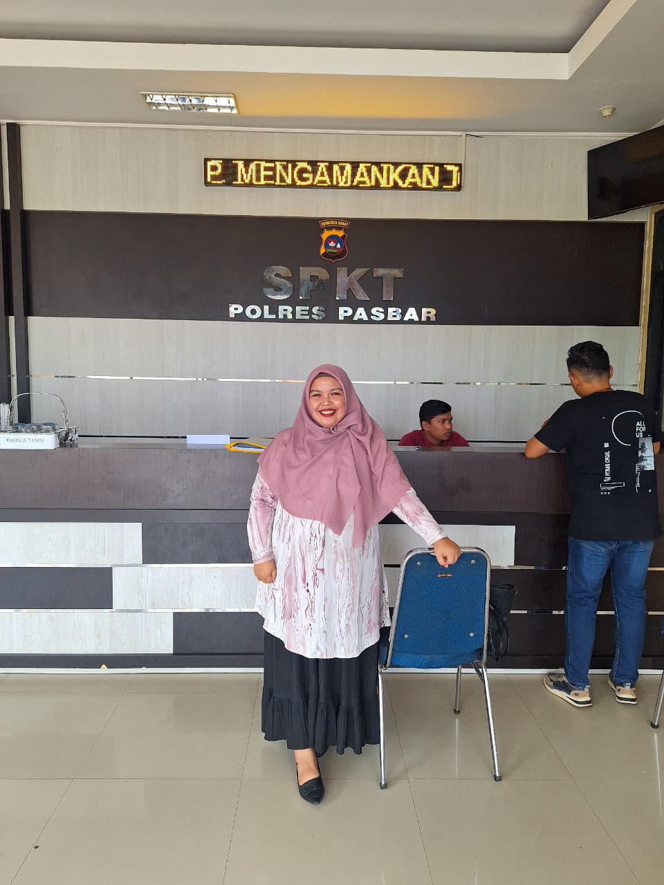 Rahma Zelita dan Alamsyah Datuk Marajo Melapor Kepolres Pasaman Barat Atas Dungaan Pemalsuan Surat