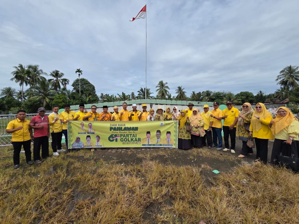 Hut Ke -61 Partai Golkar Kabupaten Pasaman Barat, Ziarah Ke TMP Jambak Hingga bagikan Sembako 