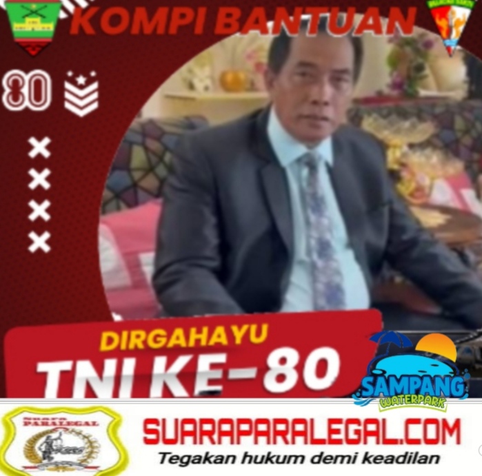 Owner Sampang Water Park Mengucapkan Selamat Memperingati HUT TNI Ke 80 Bersatu Berdaulat, Rakyat Sejahtera, Indonesia Maju