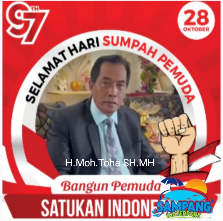 Owner Sampang Water Park Mengucapkan Selamat Hari Sumpah Pemuda ke – 97 Tahun 2025, Pemuda Pemudi Bergerak Indonesia Bersatu