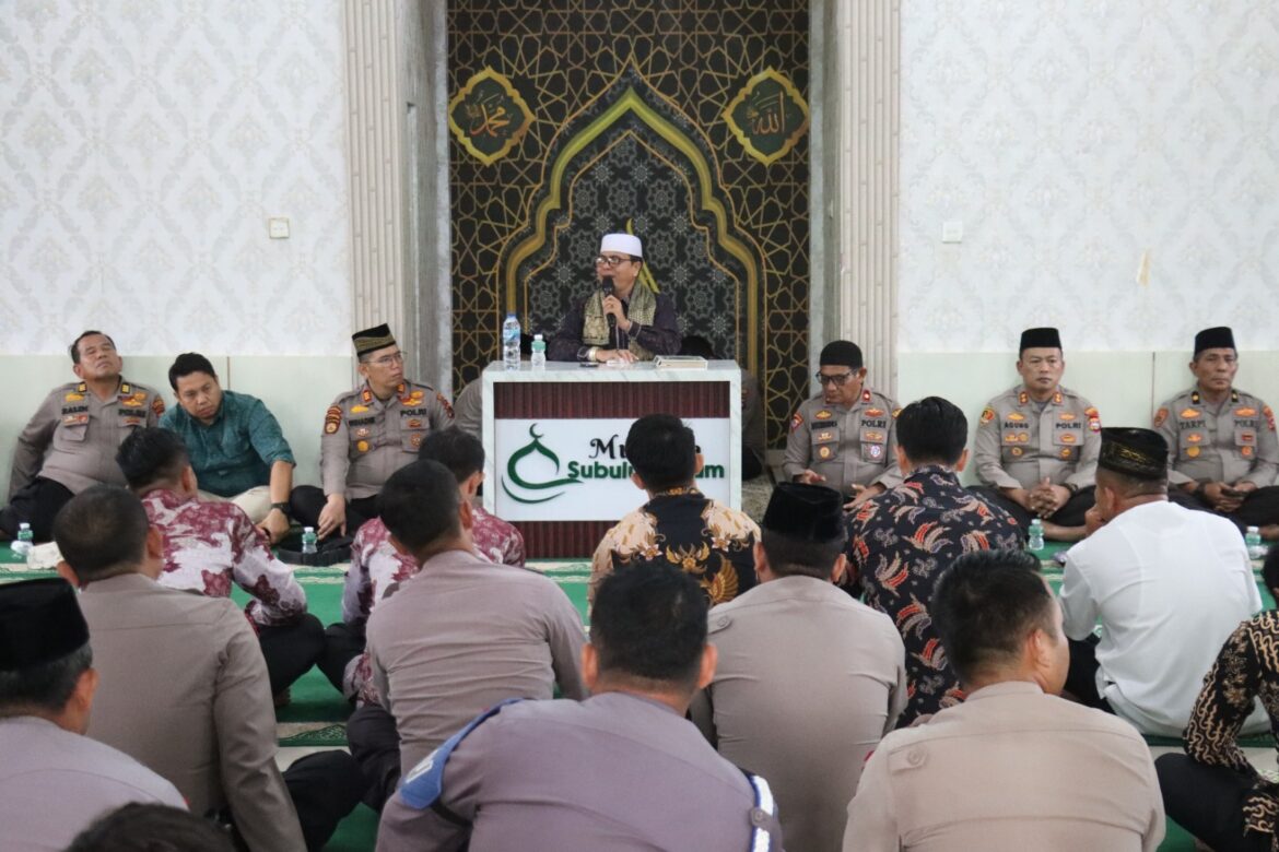 Peringatan Isra Mi’raj 1447 H/2026 M, Polres Pasaman Barat Gelar Binrohtal di Musala Sabulussalam